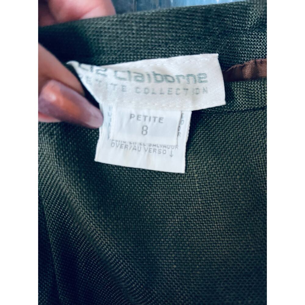 Liz Claiborne Green Pencil Skirt 8 Petite New With Tags Career Office Wear - Picture 6 of 6